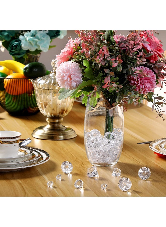 Mtlee 100 Pcs Vase Fillers Diamond Decoration for Craft Multi Size Fake Diamond Acrylic Gems Crystal for Wedding Party (Clear) - Image 4