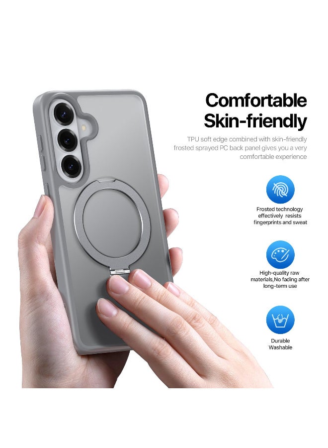 DUX DUCIS Yind Series MagSafe TPU Hybrid PC Phone Case with Stand For Samsung Galaxy S26 5G (Grey) - Image 4