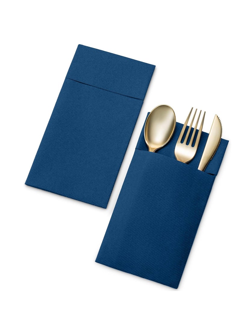 general 50-Pieces Disposable Dust-Free Dinner Napkins With Built-In Flatware Pocket Prefolded Cloth Like Paper Napkins For Wedding Dinner Or Party - Image 3