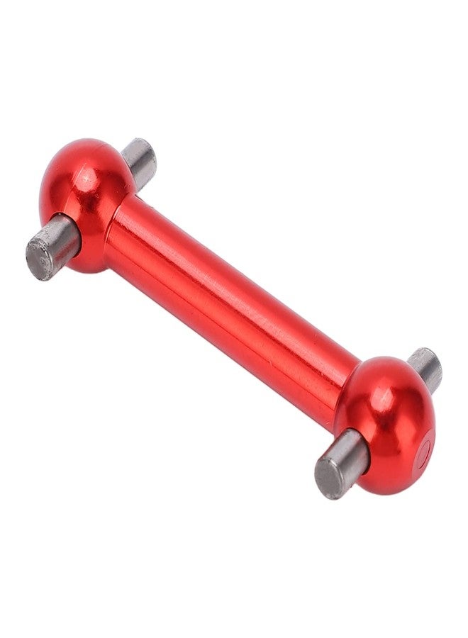 Dilwe Dog Bone Shaft, 4PCS Aluminum Alloy Dog Bone Drive Shaft Set for TT01 TT02 RC Car Upgrade Parts(red) - Image 1