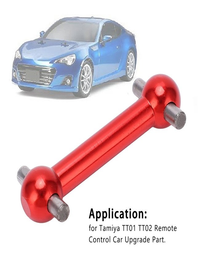 Dilwe Dog Bone Shaft, 4PCS Aluminum Alloy Dog Bone Drive Shaft Set for TT01 TT02 RC Car Upgrade Parts(red) - Image 3