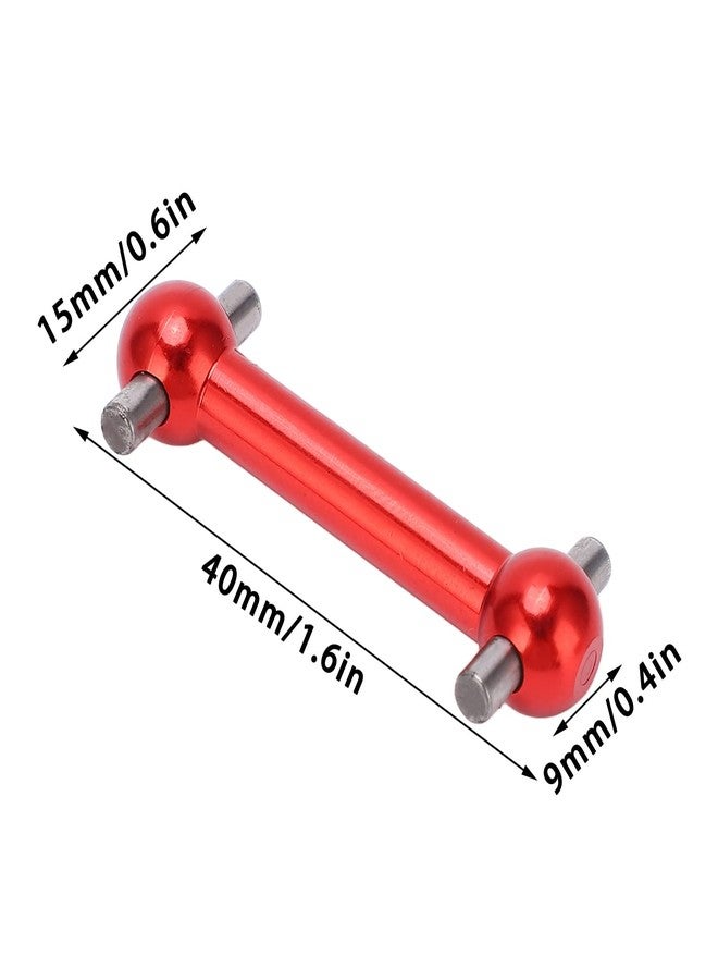 Dilwe Dog Bone Shaft, 4PCS Aluminum Alloy Dog Bone Drive Shaft Set for TT01 TT02 RC Car Upgrade Parts(red) - Image 2