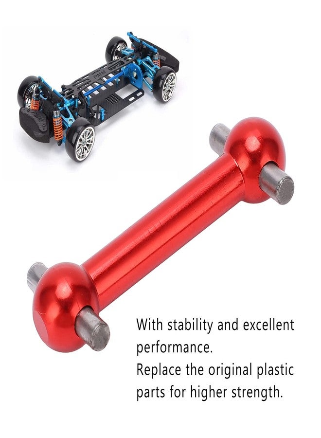 Dilwe Dog Bone Shaft, 4PCS Aluminum Alloy Dog Bone Drive Shaft Set for TT01 TT02 RC Car Upgrade Parts(red) - Image 4