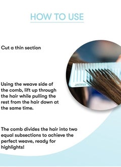 framar Framar Dreamweaver Highlight Comb Set – Combs for Hair Stylist, Highlighting Comb, Hair Dye Comb, Hair Highlighter Comb with Metal Pick, Balayage Comb (Pastel)  - Image 3