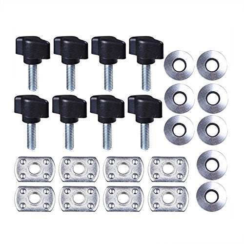 MOEBULB 8pcs Universal Hard Top Quick Removal Fastener Thumb Screw with Nut Kit Compatible with Jeep Wrangler YJ TJ JK JKU & Unlimited 1995-2017 (Black) - Image 5