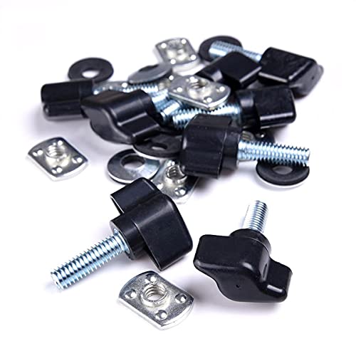 MOEBULB 8pcs Universal Hard Top Quick Removal Fastener Thumb Screw with Nut Kit Compatible with Jeep Wrangler YJ TJ JK JKU & Unlimited 1995-2017 (Black) - Image 4