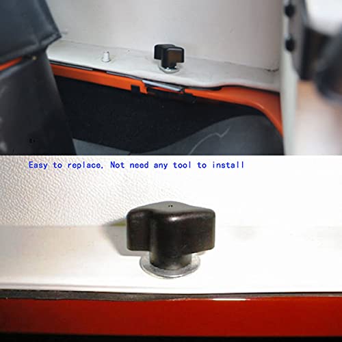 MOEBULB 8pcs Universal Hard Top Quick Removal Fastener Thumb Screw with Nut Kit Compatible with Jeep Wrangler YJ TJ JK JKU & Unlimited 1995-2017 (Black) - Image 3