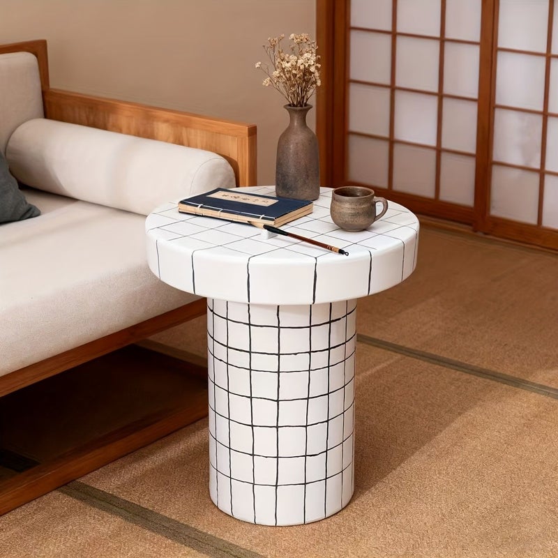 1pc Modern Minimalist Compact Sofa Table 17 9in X 15 7in Freestanding Low Profile Coffee Table Suitable For Apartments Studios Balconies Space Saving Furniture No Assembly Required - Image 4