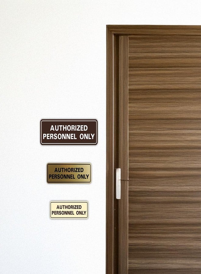 All Quality Standard AUTHORIZED PERSONNEL ONLY Wall or Door Sign - Secure Access Control - Easy Installation - Black - Small (1 Pack) - Image 4