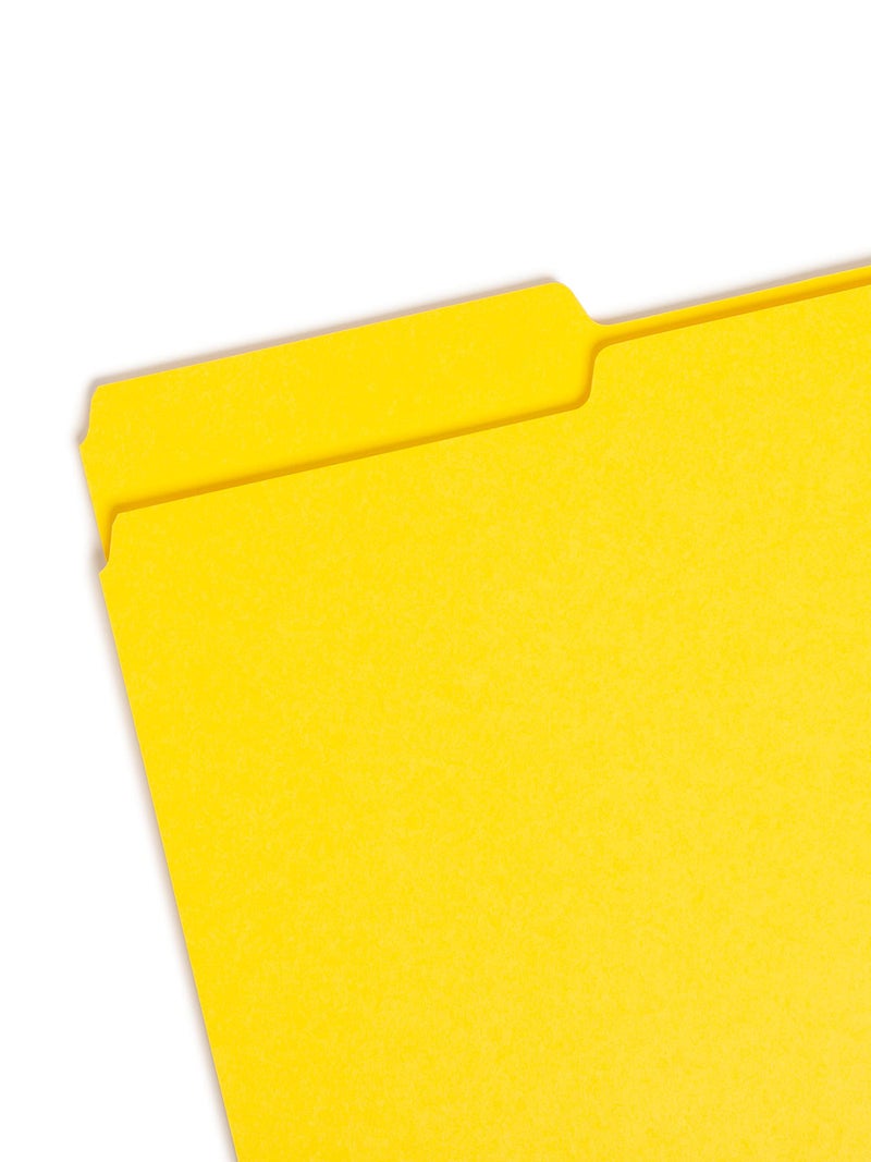 Smead Colored File Folder, 1/3-Cut Tab, Legal Size, Yellow, 100 per Box (17943) - Image 2