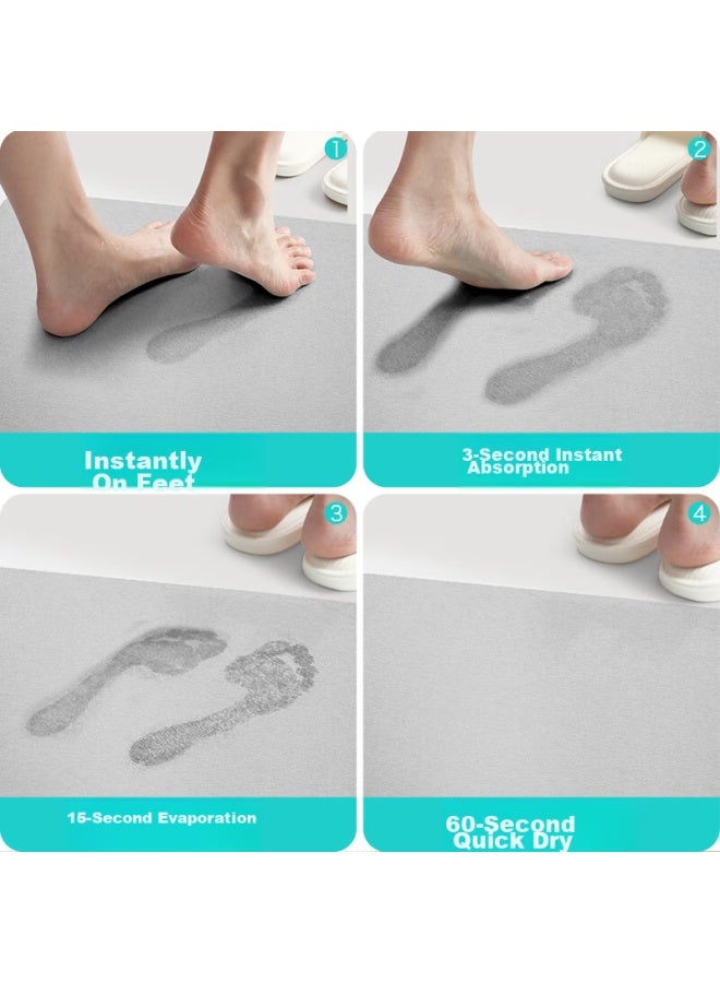 Dajiang Hard Diatomaceous Earth Bath Mat, Bathroom Entrance Absorbent Mat, Toilet Foot Mat, Bathroom Mat, Non-slip, 39x60cm - Image 4