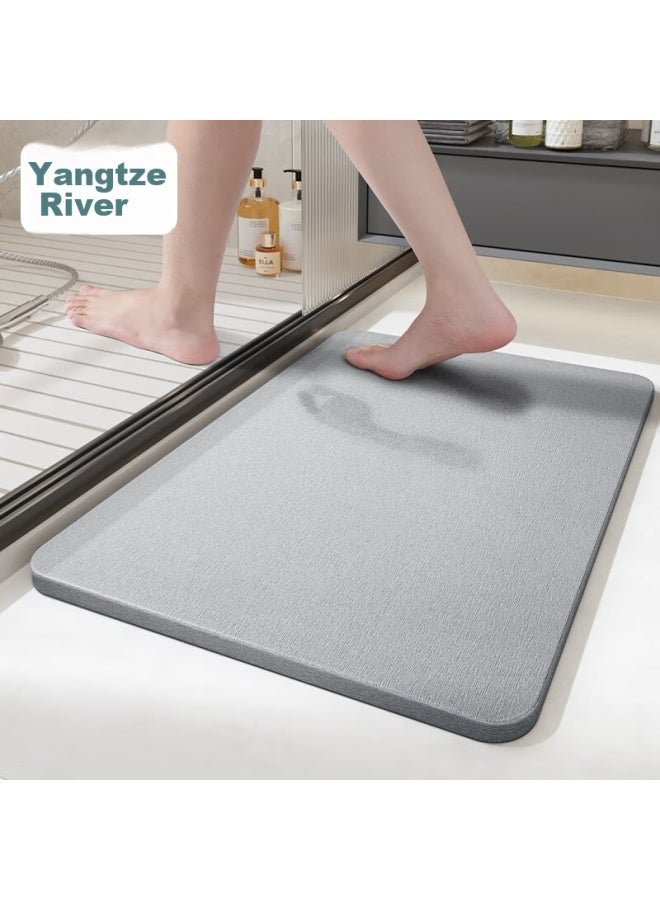 Dajiang Hard Diatomaceous Earth Bath Mat, Bathroom Entrance Absorbent Mat, Toilet Foot Mat, Bathroom Mat, Non-slip, 39x60cm - Image 1