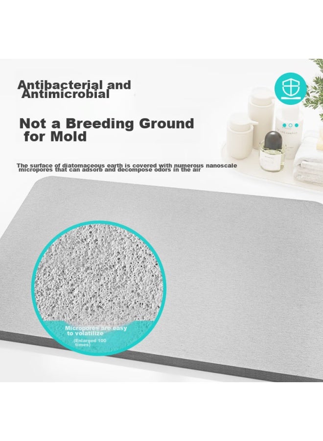 Dajiang Hard Diatomaceous Earth Bath Mat, Bathroom Entrance Absorbent Mat, Toilet Foot Mat, Bathroom Mat, Non-slip, 39x60cm - Image 5