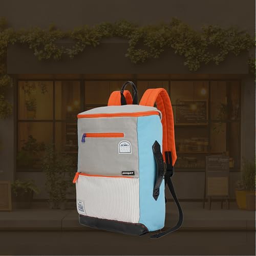 Provogue Cavo Pro 14 litres everyday backpack, 15.6 inch laptop compartment, for men and women in Sky Blue, stylish contemporary daily use college, office and outdoor bag | With organiser - Image 2