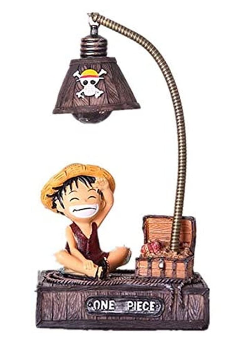1Pcs ONE PIECE Anime Monkey Chopper Luffy LED Table Lamp Night Light Green Resin Decorative Lighting Great Gift for Fans Home Decor Bedroom Office Desk - Image 1