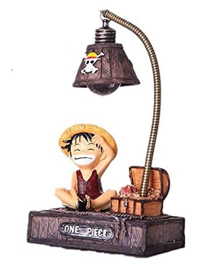 1Pcs ONE PIECE Anime Monkey Chopper Luffy LED Table Lamp Night Light Green Resin Decorative Lighting Great Gift for Fans Home Decor Bedroom Office Desk - Image 2