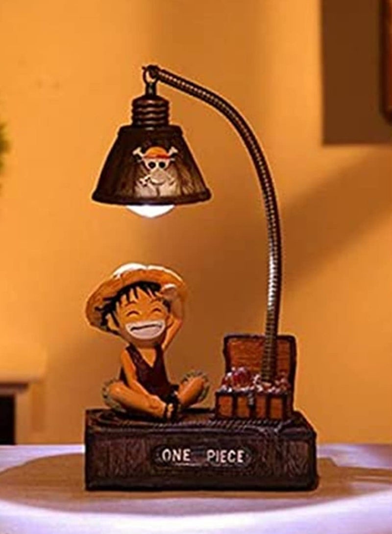 1Pcs ONE PIECE Anime Monkey Chopper Luffy LED Table Lamp Night Light Green Resin Decorative Lighting Great Gift for Fans Home Decor Bedroom Office Desk - Image 3