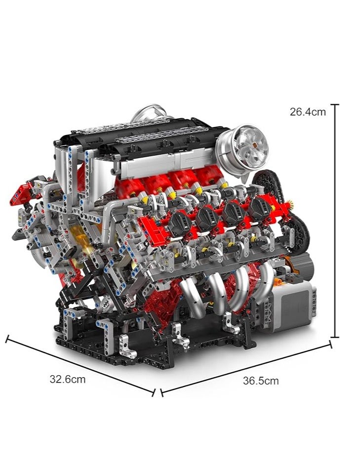 mould king - 10130 V8 Engine Toys Building Brock Sets, Educational Model Engine, Mini Engine Scale Model with Motor, Set for Boys Kids Aged 14+ (2718 Pieces) - Image 1