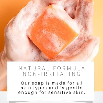 JEMPET Turmeric Soap Natural Ginger Bar Soap 2PCS Plants Essential Oil Bar Soap for Face Body Reduces Acne Dark Spot Cleanses Skin - Image 4