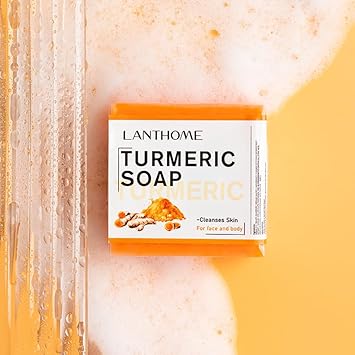 JEMPET Turmeric Soap Natural Ginger Bar Soap 2PCS Plants Essential Oil Bar Soap for Face Body Reduces Acne Dark Spot Cleanses Skin - Image 5