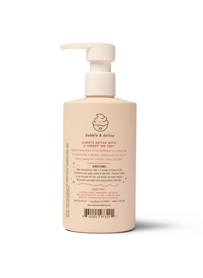 Dabble & Dollop - Cherry on Top Conditioner - Natural Shine & Detangler for Kids, 100% USA-made, Paraben & Sulfate Free, Vegan, Gluten-free, Tear-Free (10oz) - Image 1