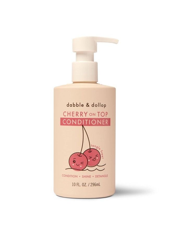 Dabble & Dollop - Cherry on Top Conditioner - Natural Shine & Detangler for Kids, 100% USA-made, Paraben & Sulfate Free, Vegan, Gluten-free, Tear-Free (10oz) - Image 1