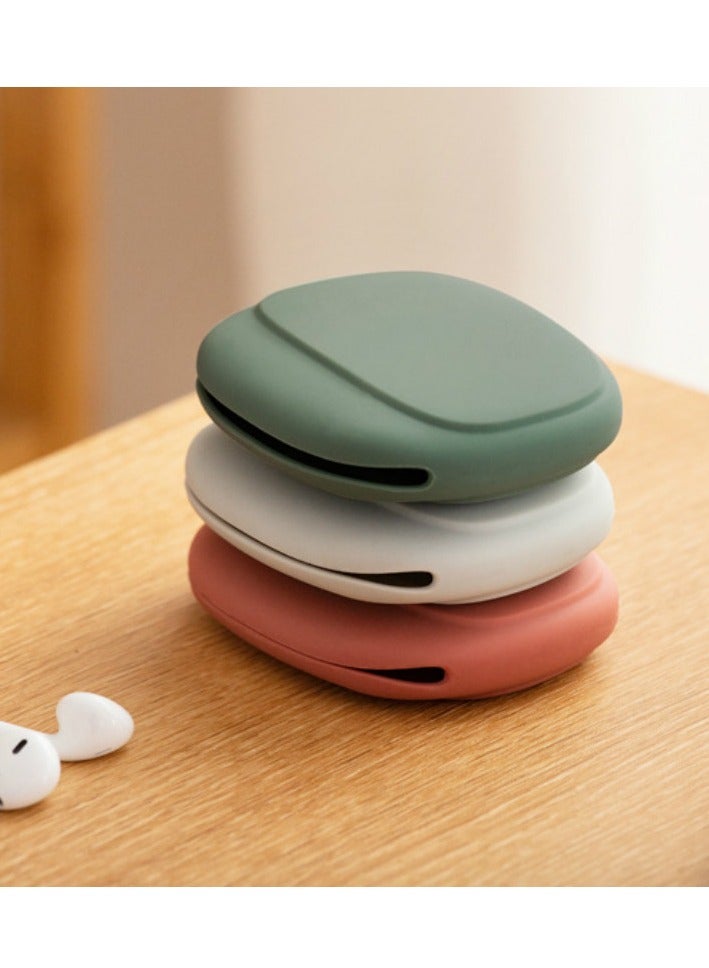 AROAQ Silicone Headphone Organizer, Portable Earbud Case Data Cable Storage Case, Small Storage Case For Wired Earbuds,charging Cable,key Accessories - Image 3