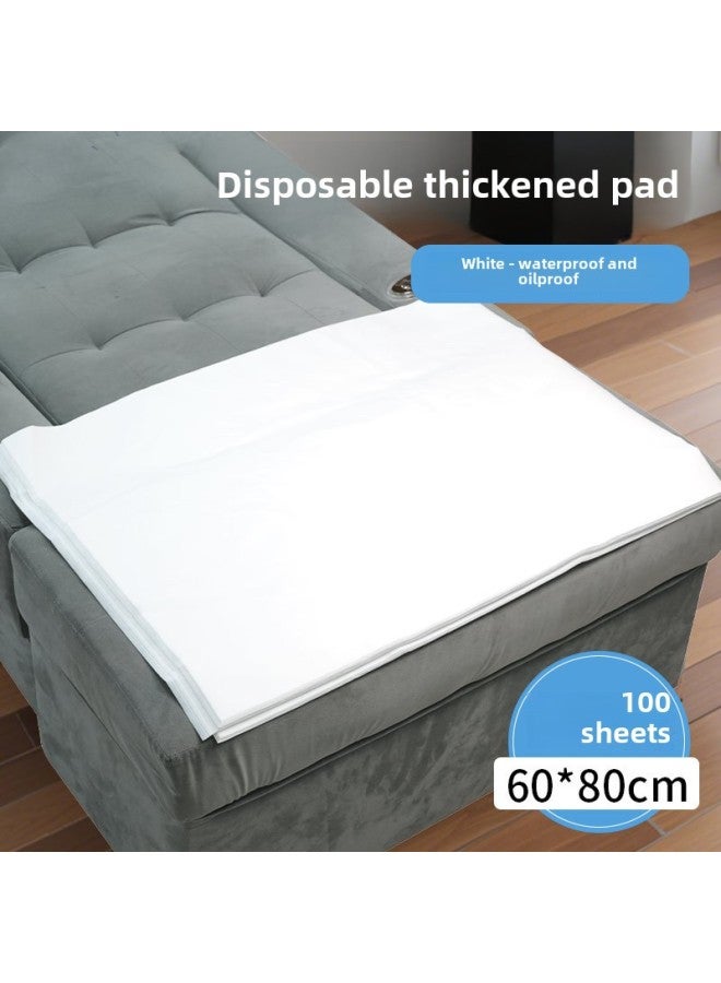 Generic Disposable Towel Wood Pulp Foot Therapy Foot Bath Special Foot Wipe Beauty Salon Pillow Towel Household Hairdressing Shop Nail Tissue-Color:Waterproof Foot Towel 60*80cm [100 Sheets]  - Image 1