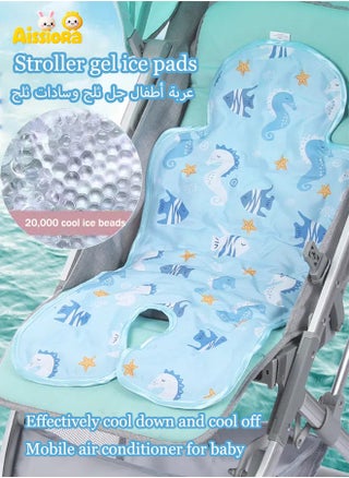 Baby stroller cooling mat ice pad Stroller seat cushion Stroller gel cooling pads Child safety seat cooling pads The principle of scientific and technological cooling Cool and breathable Dissolve your baby's body heat Suitable for summer to bring continuous cooling to your baby Common to all models 27*13 inches (Blue) - pzsku/Z484E79BC69A2D1259145Z/45/_/1736410669/70c77dc3-1400-4c78-b2d5-72fd3451e477