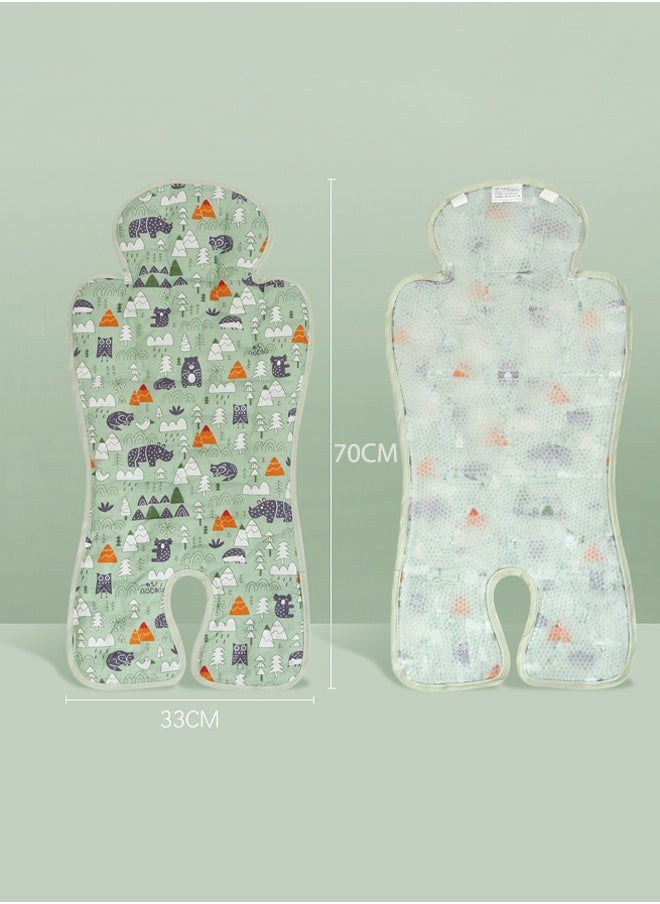 Baby stroller cooling mat ice pad Stroller seat cushion Stroller gel cooling pads Child safety seat cooling pads The principle of scientific and technological cooling Cool and breathable Dissolve your baby's body heat Suitable for summer to bring continuous cooling to your baby Common to all models 27*13 inches (Blue)