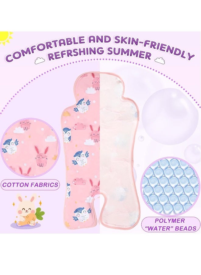 Baby stroller cooling mat ice pad Stroller seat cushion Stroller gel cooling pads Child safety seat cooling pads The principle of scientific and technological cooling Cool and breathable Dissolve your baby's body heat Suitable for summer to bring continuous cooling to your baby Common to all models 27*13 inches (Blue)