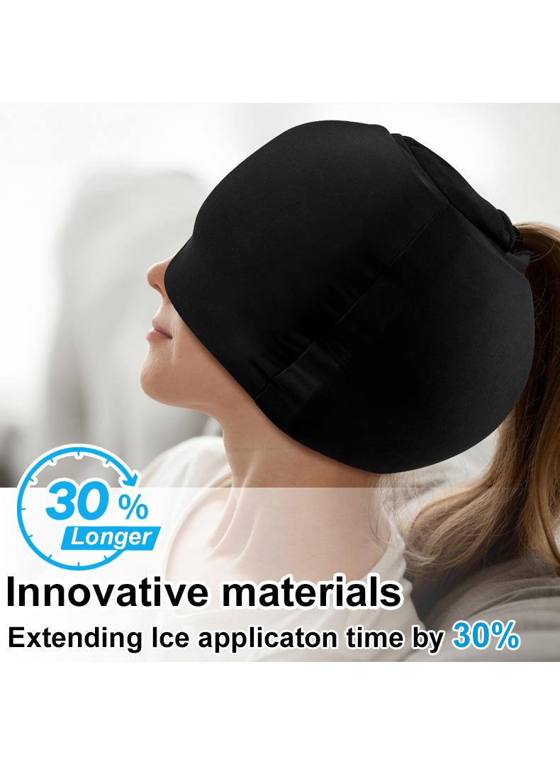 general Migraine Relief Cap, Gel Headache Relief Hat, Migraine Ice Head Wrap, Reusable Cold/Hot Therapy, Long Lasting Cooling Eye Mask Stress Headaches for Puffy Eyes, Tension, Sinus - Image 3