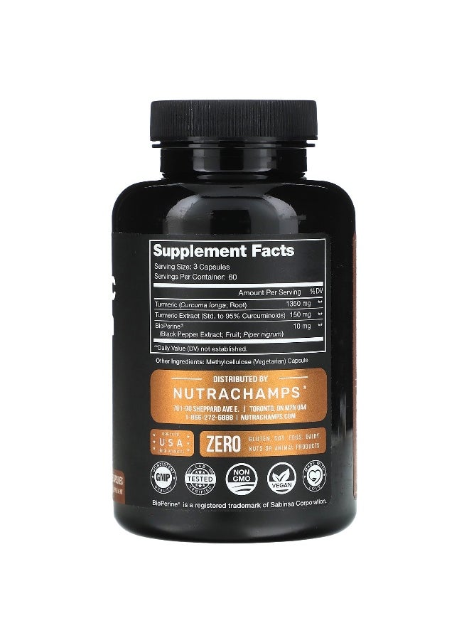 NutraChamps NutraChamps, Turmeric Curcumin, 180 Veggie Capsules  - Image 2