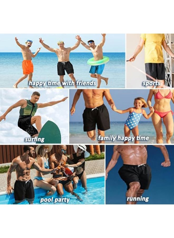 Scotamalone Mens Swim Trunks, Quick Dry Swimming Shorts 7 Inch with Mesh Lining for Swimwear, Bathing Suits, Black, L - Image 5