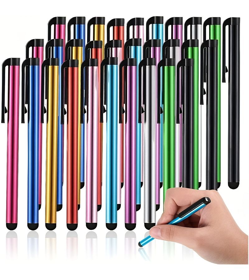 5 Pack Capacitive Rubber Stylus Pen for Tablets Smartphones Multi Device Touch Screen - Image 5