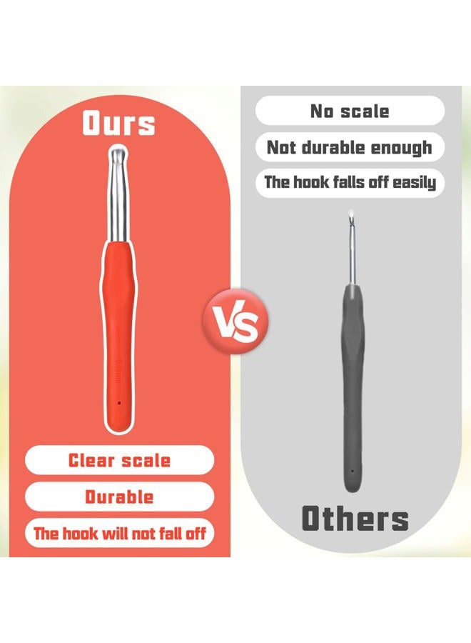 SHWAKK Crochet Hook, 9.0 mm Ergonomic Crochet Hook, Crochet Needles, Ergonomic Handle Crochet Hook, Knitting Needles with Soft Handle Beginners and Experienced Crochet Hobbyists (9.0 mm) - Image 5
