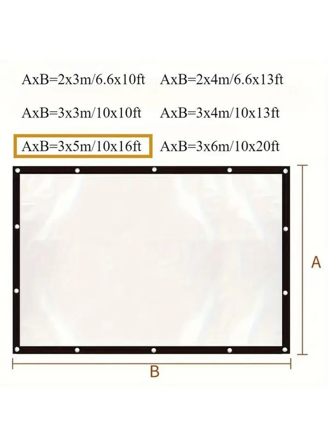 3 × 5 م قماش البولي إيثيلين الشفاف السميك المقاوم للماء والمقاوم للرياح والثلوج متعدد الوظائف قماش الظل - Image 1