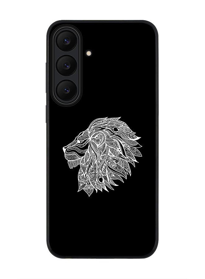 غطاء لهاتف سامسونج جالاكسي S25 FE، حماية كاميرا نحيفة، غطاء هاتف مضاد للصدمات - تصميم أسد تجريدي