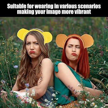 SIKAMARU 2 Pieces Of Bear Ear Headbands Cute Animal Headbands Masquerade Hair Accessories Cosplay Hair Accessories - Image 5