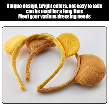 SIKAMARU 2 Pieces Of Bear Ear Headbands Cute Animal Headbands Masquerade Hair Accessories Cosplay Hair Accessories - Image 4