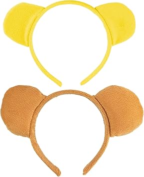 SIKAMARU 2 Pieces Of Bear Ear Headbands Cute Animal Headbands Masquerade Hair Accessories Cosplay Hair Accessories - Image 1