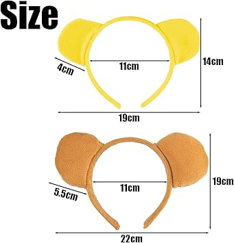 SIKAMARU 2 Pieces Of Bear Ear Headbands Cute Animal Headbands Masquerade Hair Accessories Cosplay Hair Accessories - Image 2