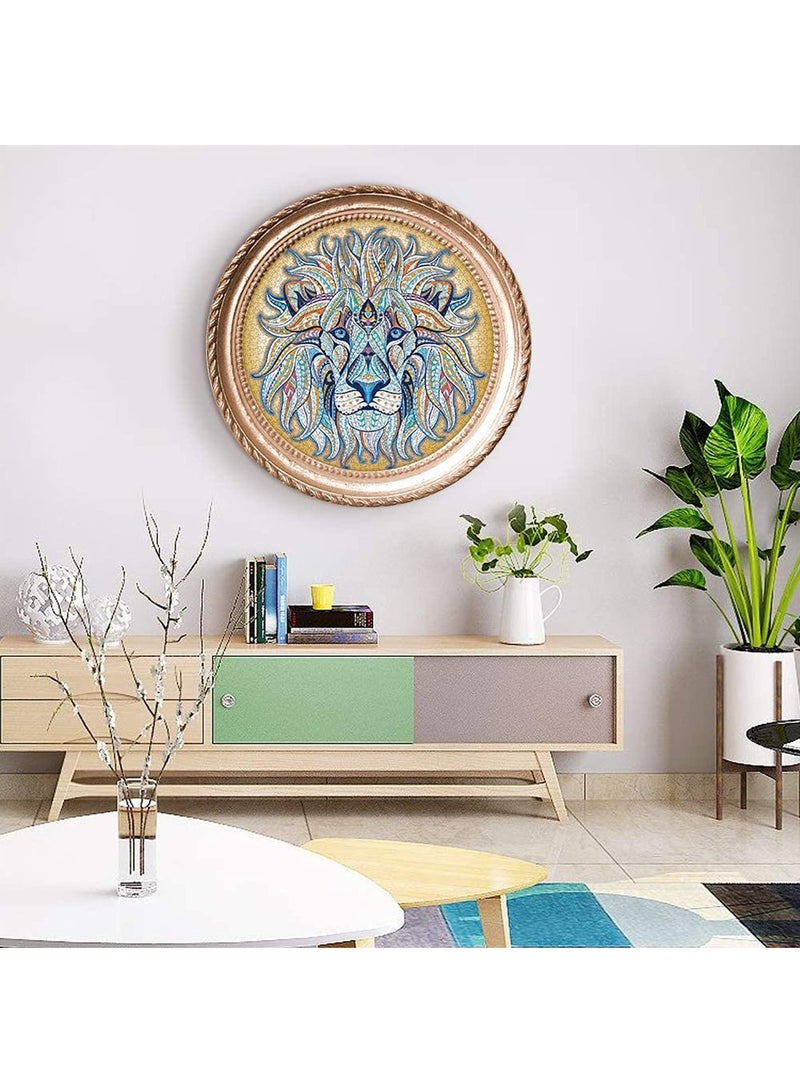 لغز تعليمي دائري من 1000 قطعة، لعبة لغز كرتونية للكبار والأطفال (نمط الأسد) - Image 4