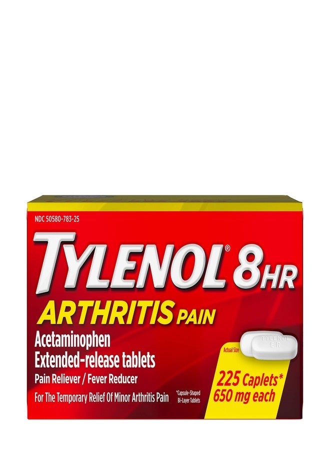 Tylenol 8 HR Arthritis Pain Extended Release 650 mg Caplets 225 ea (3 Pack - Image 1