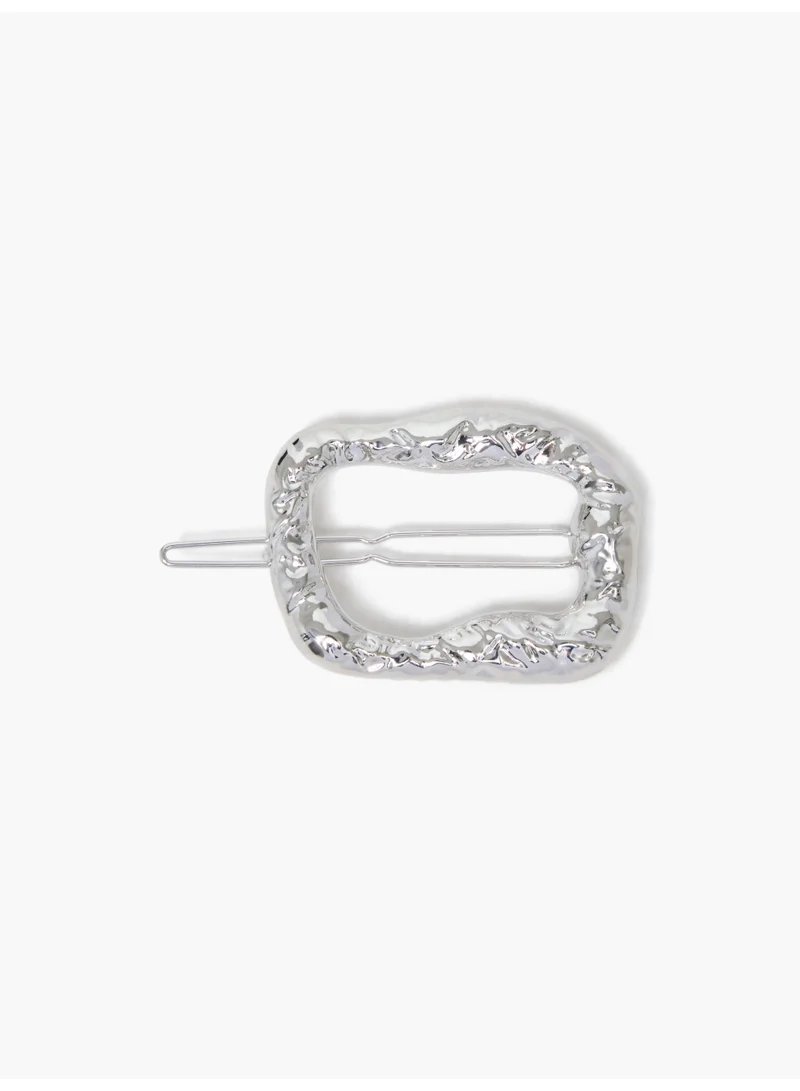 French Connection UK Molten Metal Square Barrette Hair Clip