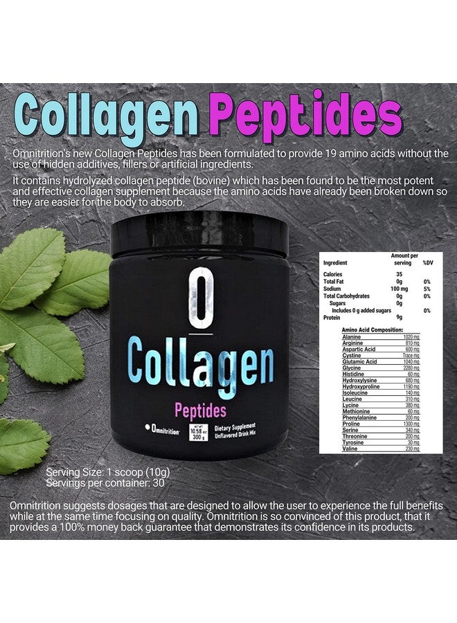 Omnitrition مكمل غذائي ببتيدات الكولاجين بدون نكهة 9001 زجاجة 30 حصة - Image 2