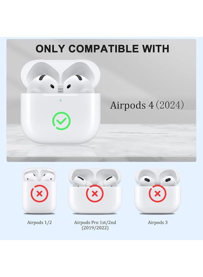 Compatible with AirPods 4th Case,Magnetic Automatic Lock with Phone Stand,Compatible with Magsafe Cover -Black - Image 2