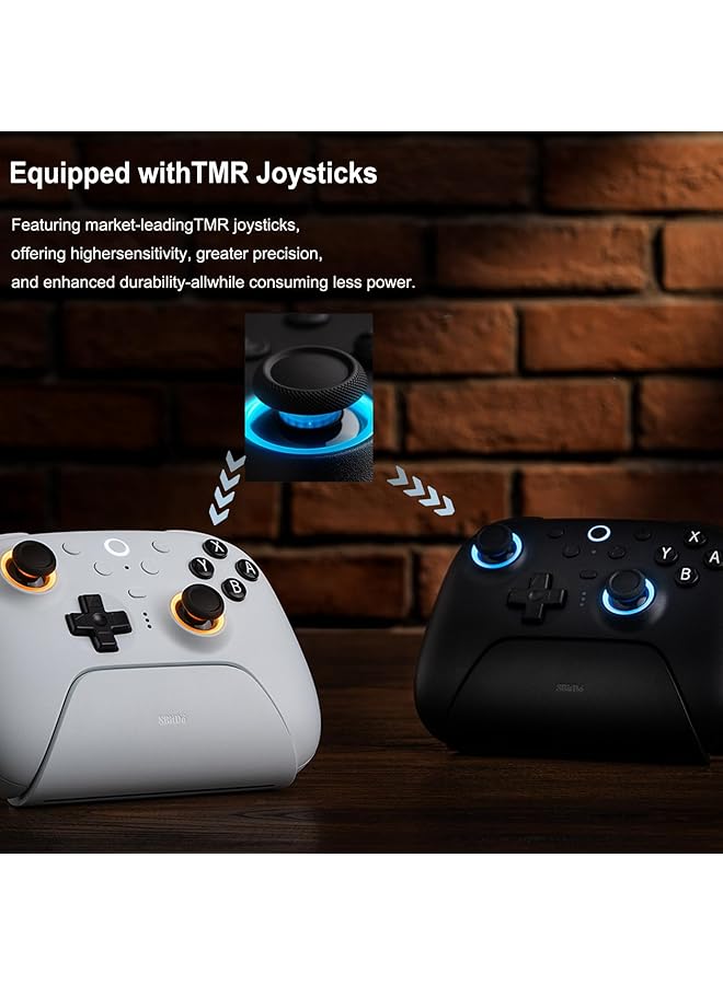 8Bitdo Ultimate 2 Bluetooth Controller With Tmr Joysticks For Switch Windows And Steam Deck Gaming Controller With Switchable Hall Effect/Tactile Triggers Rgb Fire Ring 8Speed Wireless Tech - Image 2