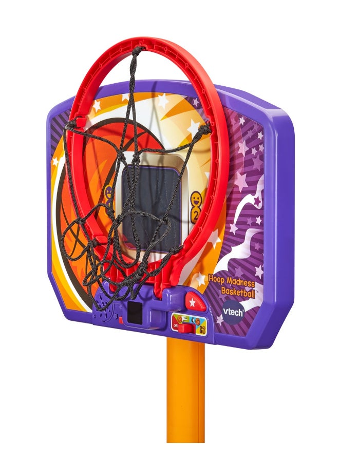 vtech -Interactive Kids Basketball Hoop with Electronic Scoreboard | Height Adjustable Stand, LED Backboard & 3 Built-In Games | Preschool Basketball Toy for Ages 3–6 Years - Image 3