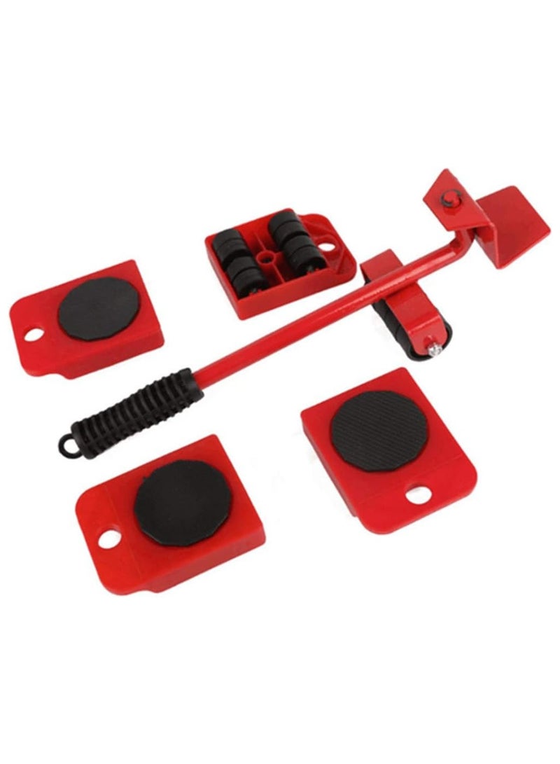 OUKEYI Furniture Lifter Mover Tool Set and 4 pcs 4.13"x3.15" Furniture Slides Kit, Furniture Move Roller Tools, 360 Degree Rotatable Pads, Suitable... - Image 1